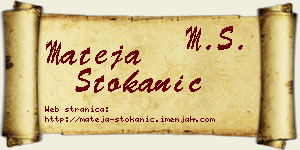 Mateja Stokanić vizit kartica
